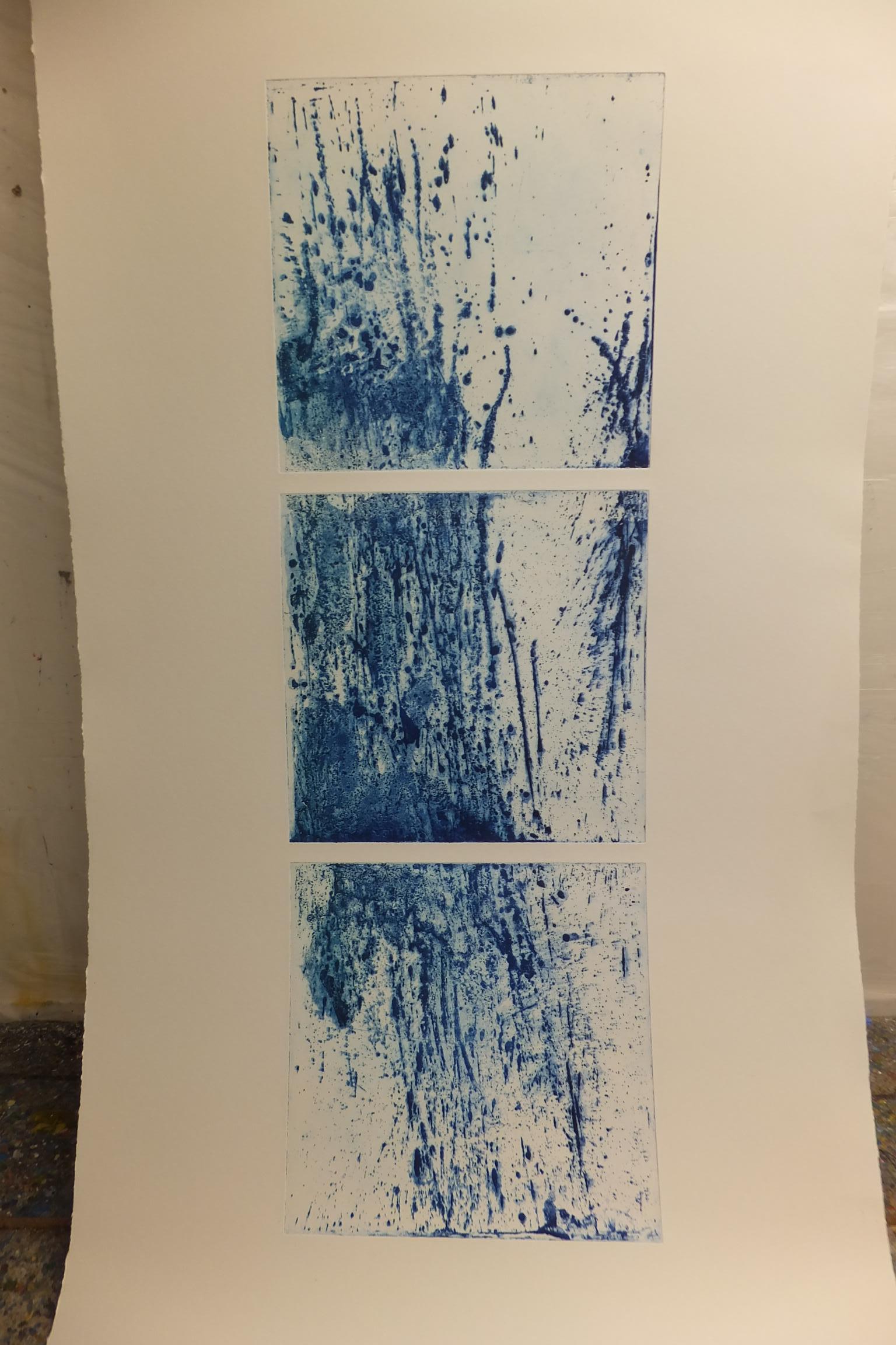 Tryptich No.41 (Blue) - Print by Martyn Brewster