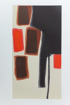 Two Reds Original Etching Print, Abstract Style, Edition of 60, 2010+