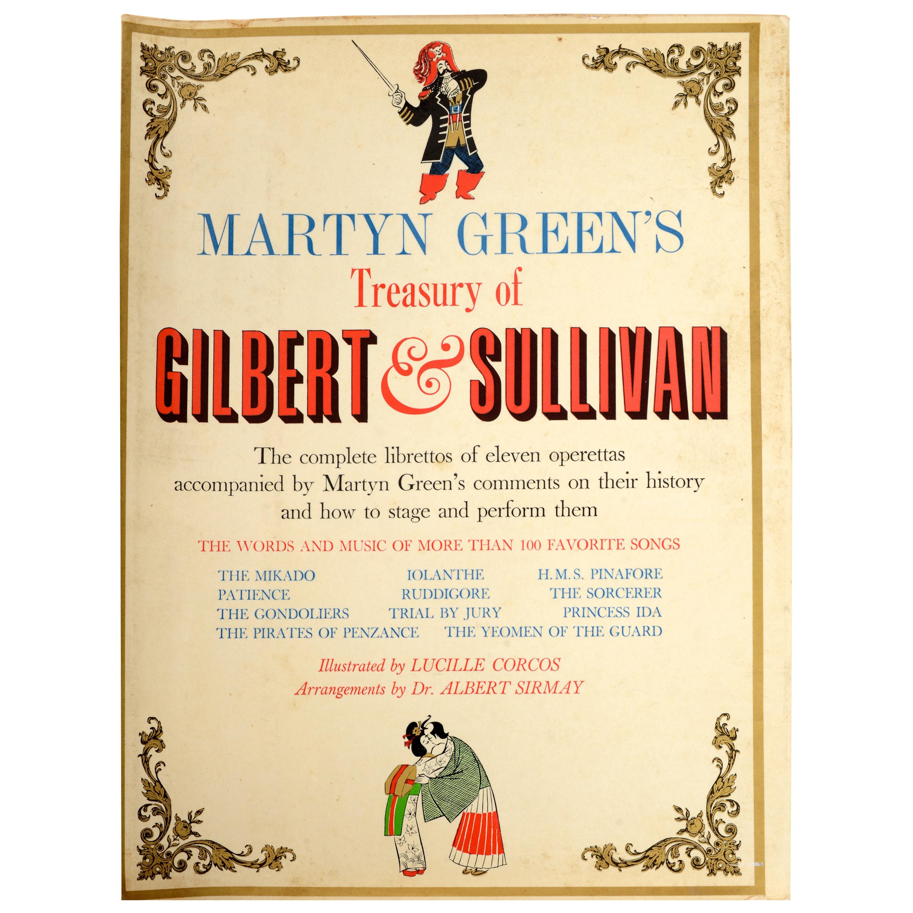 Treasury of Gilbert and Sullivan de Martyn Green, estampe de la première fois signée