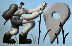 Contemporary Acrylic Painting on Canvas - "Hike", von einem Street Artist