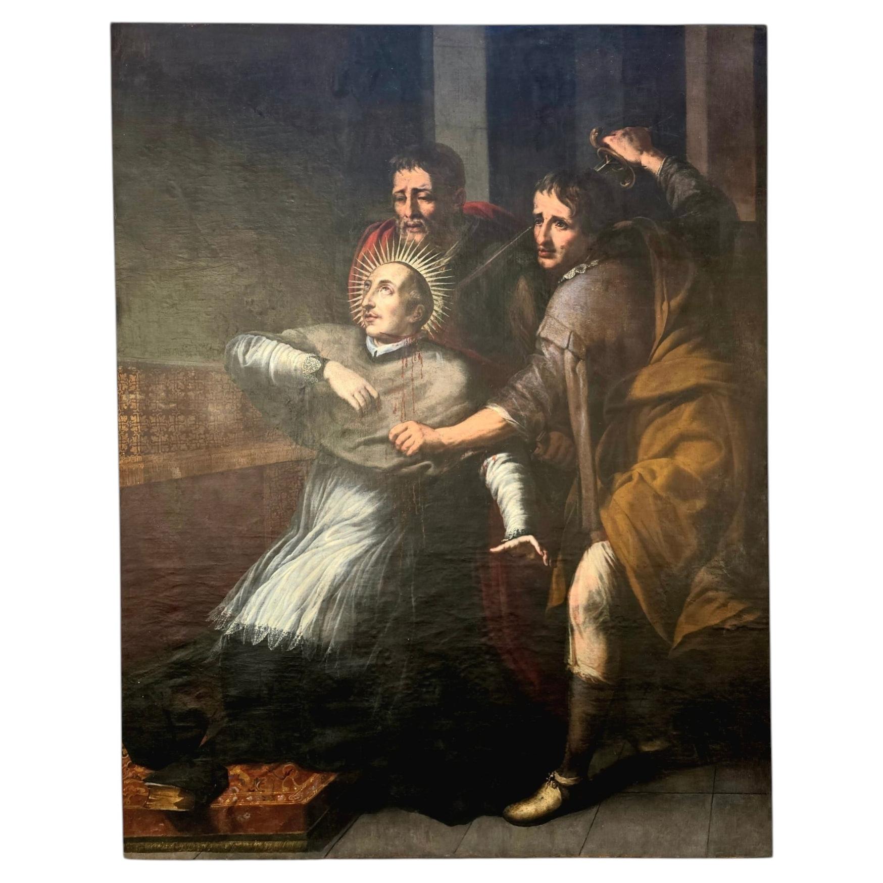 El martirio de San Pedro Arbués, círculo de Mateo Gilarte, hacia 1660