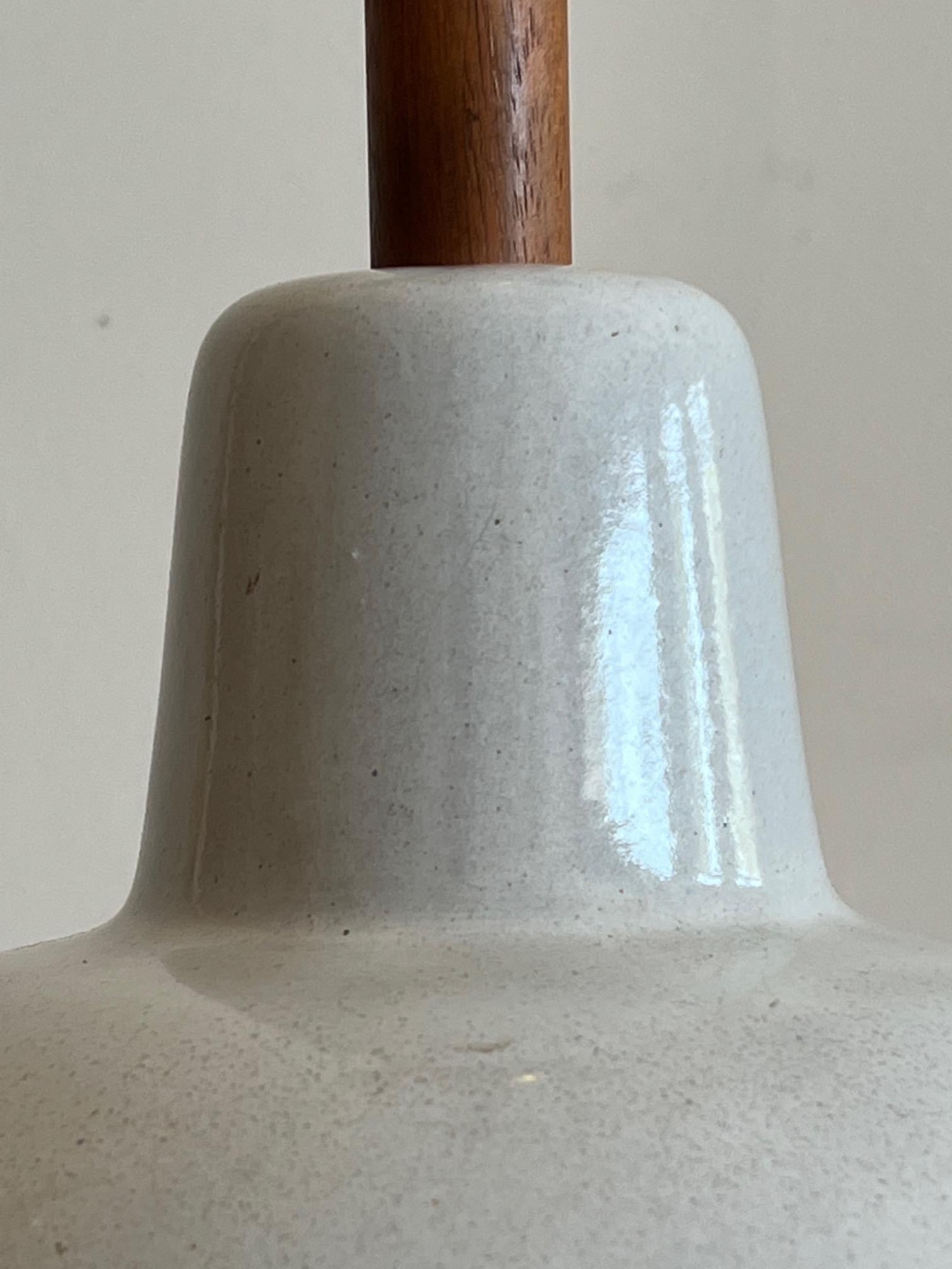 Martz Ceramic Lamp with Sgraffito Decoration For Sale 5