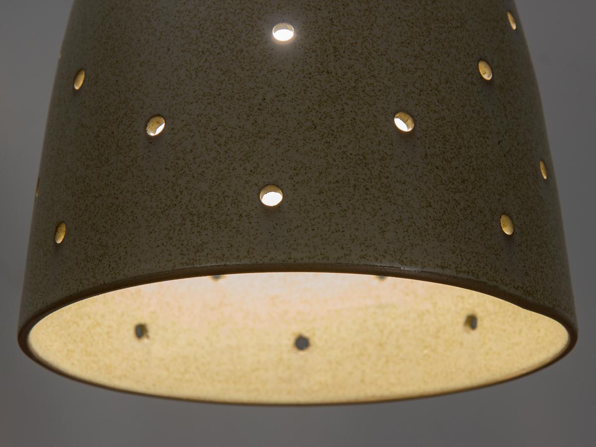 Mid-Century Modern Martz Ceramic Pendant Lamps
