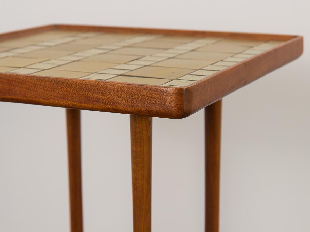Martz Ceramic Top Square Side Table For Sale 4