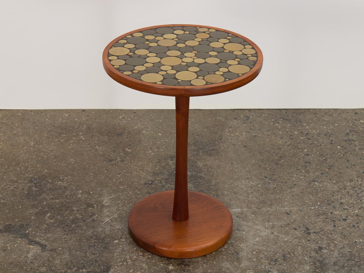 American Martz Coin Tile Side Table For Sale