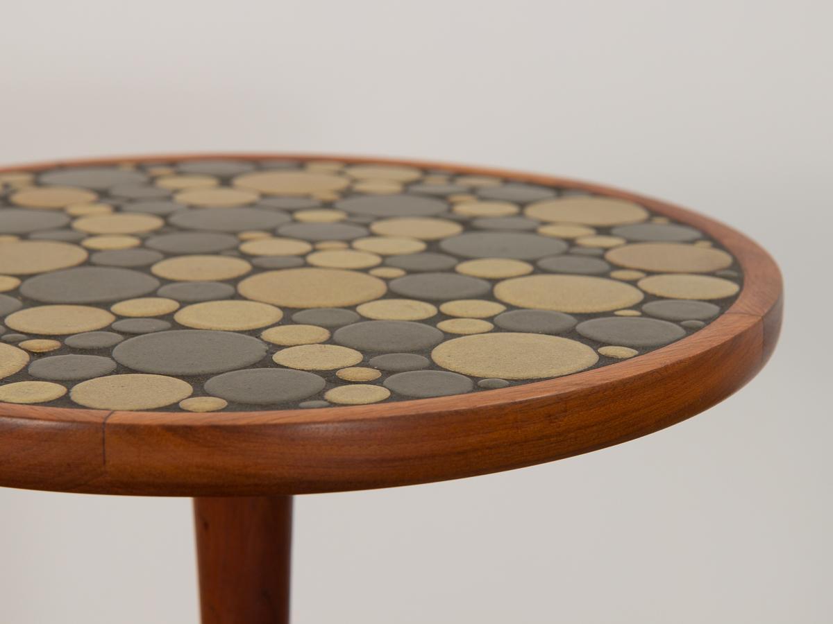 Martz Coin Tile Side Table In Good Condition For Sale In Brooklyn, NY