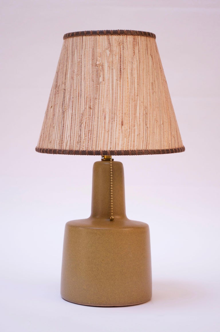 Martz for Marshall Studios Matte Ochre Ceramic Table Lamp with Original