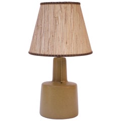 Martz for Marshall Studios Matte Ochre Ceramic Table Lamp with Original Shade