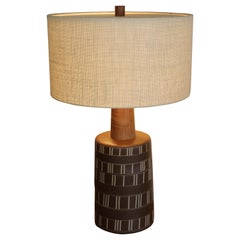 Martz Glazed and Incised Ceramic Lamp for Marshall Studios