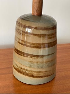Martz Lamp by Jane and Gordon Martz, Ceramic and Walnut