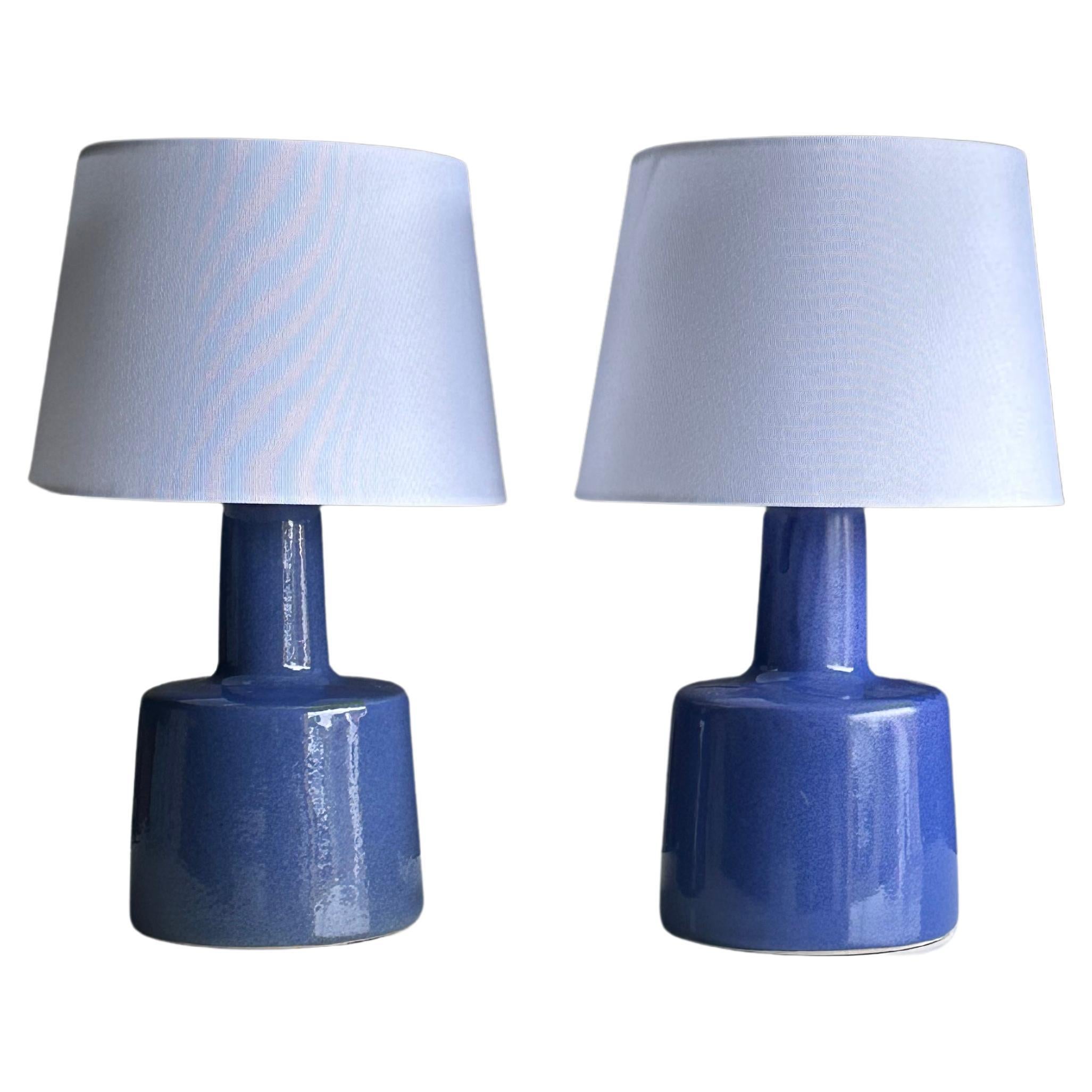 Martz Lamps by Jane and Gordon Martz for Marshall Studios, Blue, Ceramic For Sale