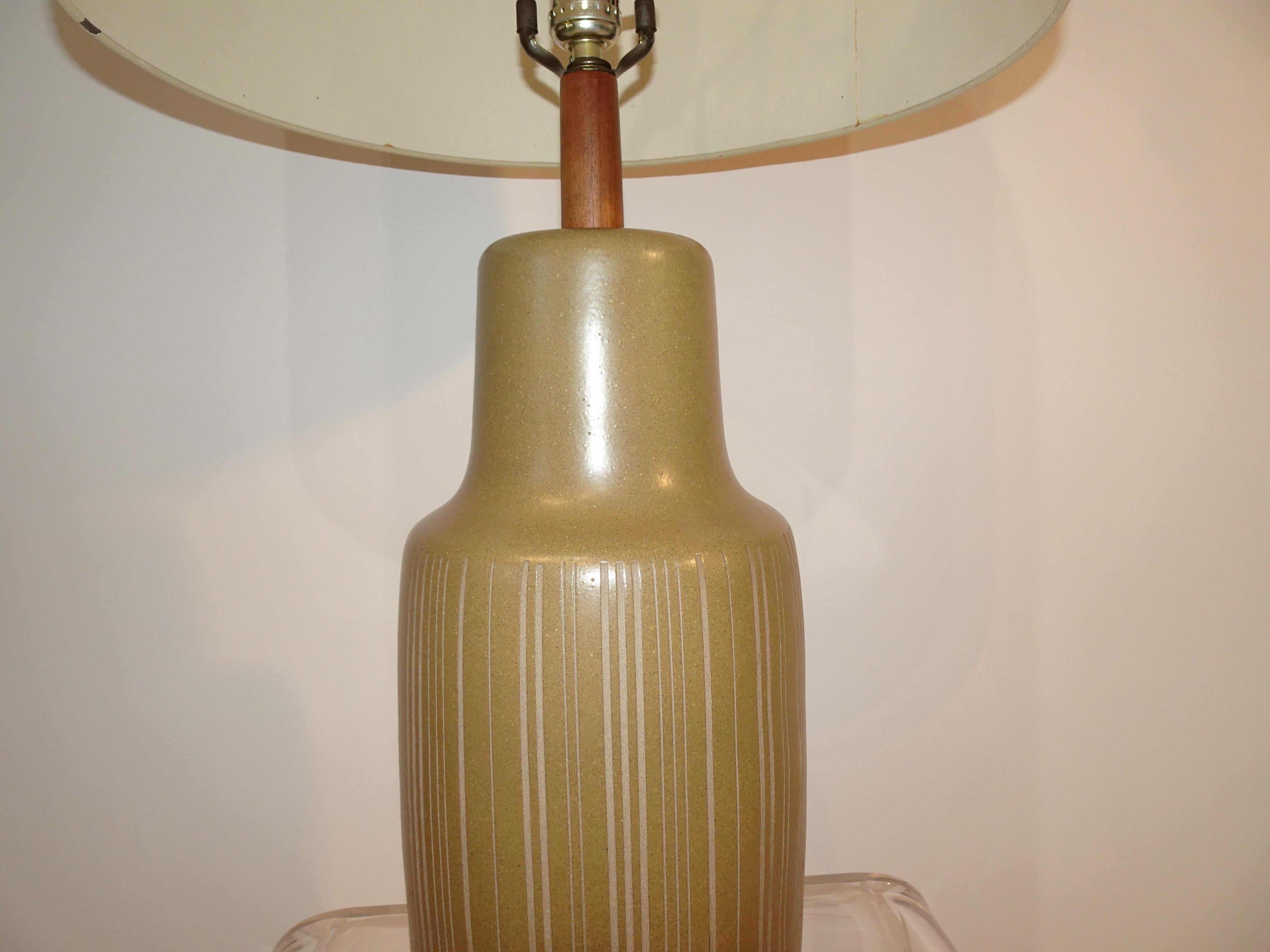 Mid-Century Modern Martz Large Pottery Table Lamp for Marshall Studios