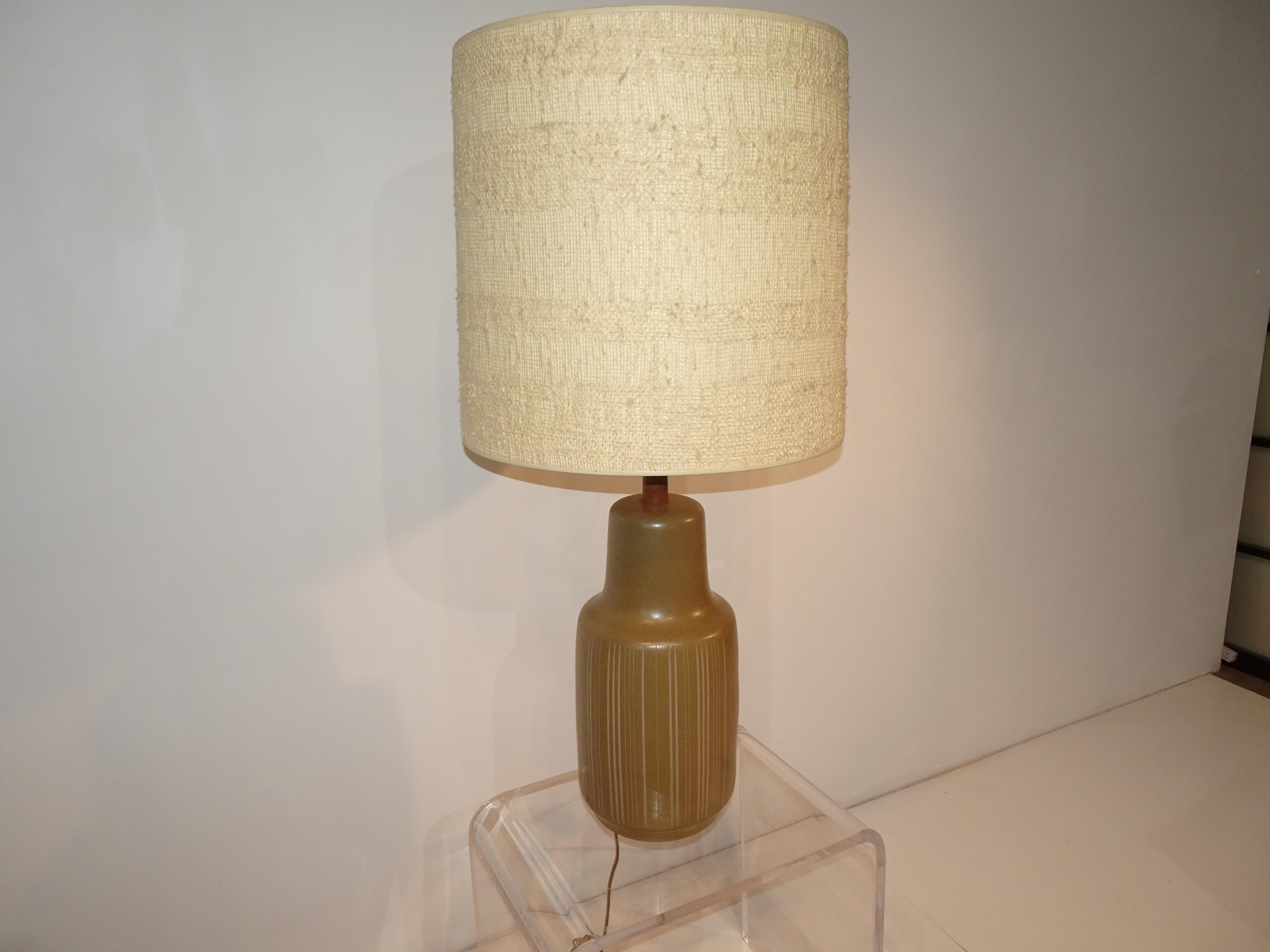 American Martz Large Pottery Table Lamp for Marshall Studios