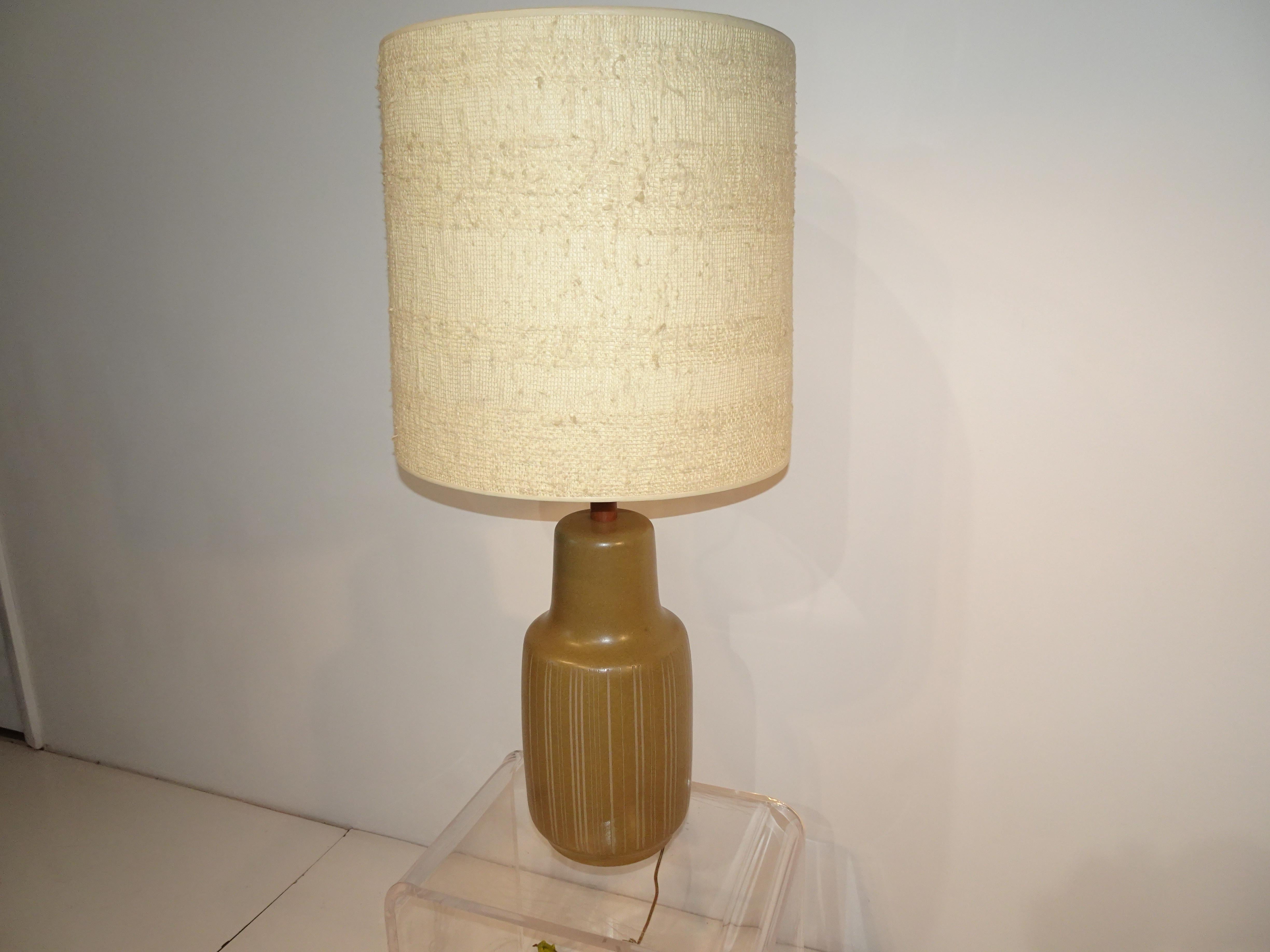 Martz Large Pottery Table Lamp for Marshall Studios In Good Condition In Cincinnati, OH