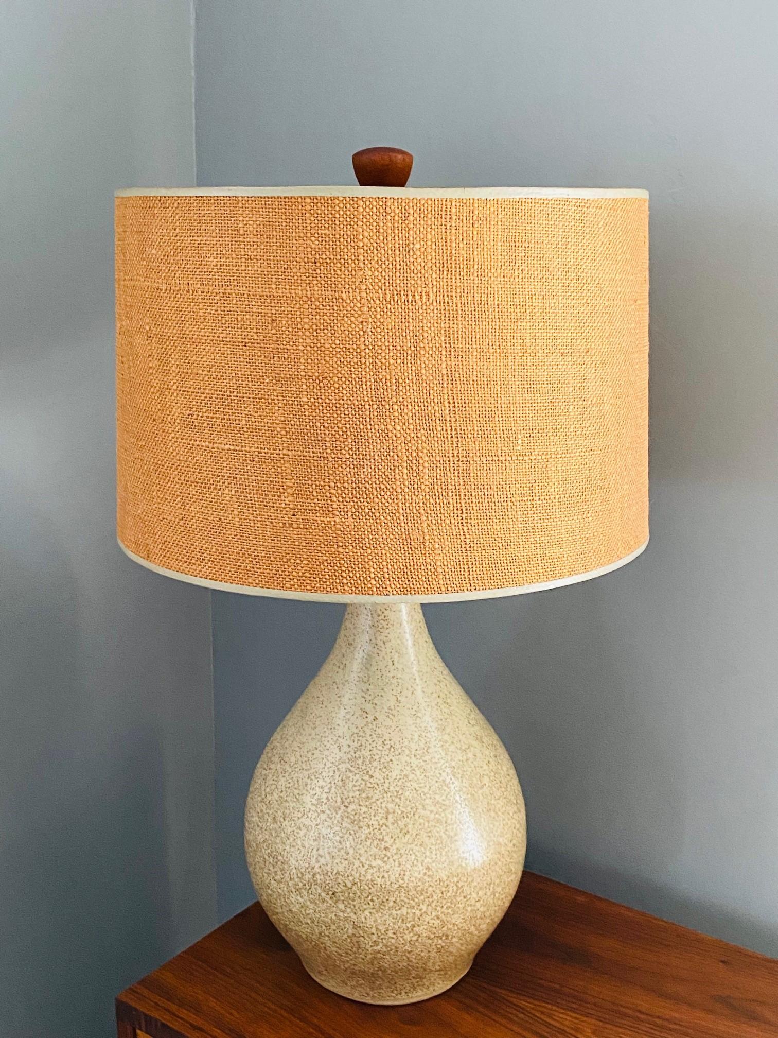 Martz M-101 Earth Tone Glazed Teardrop Table Lamp by Marshall Studios Inc 5