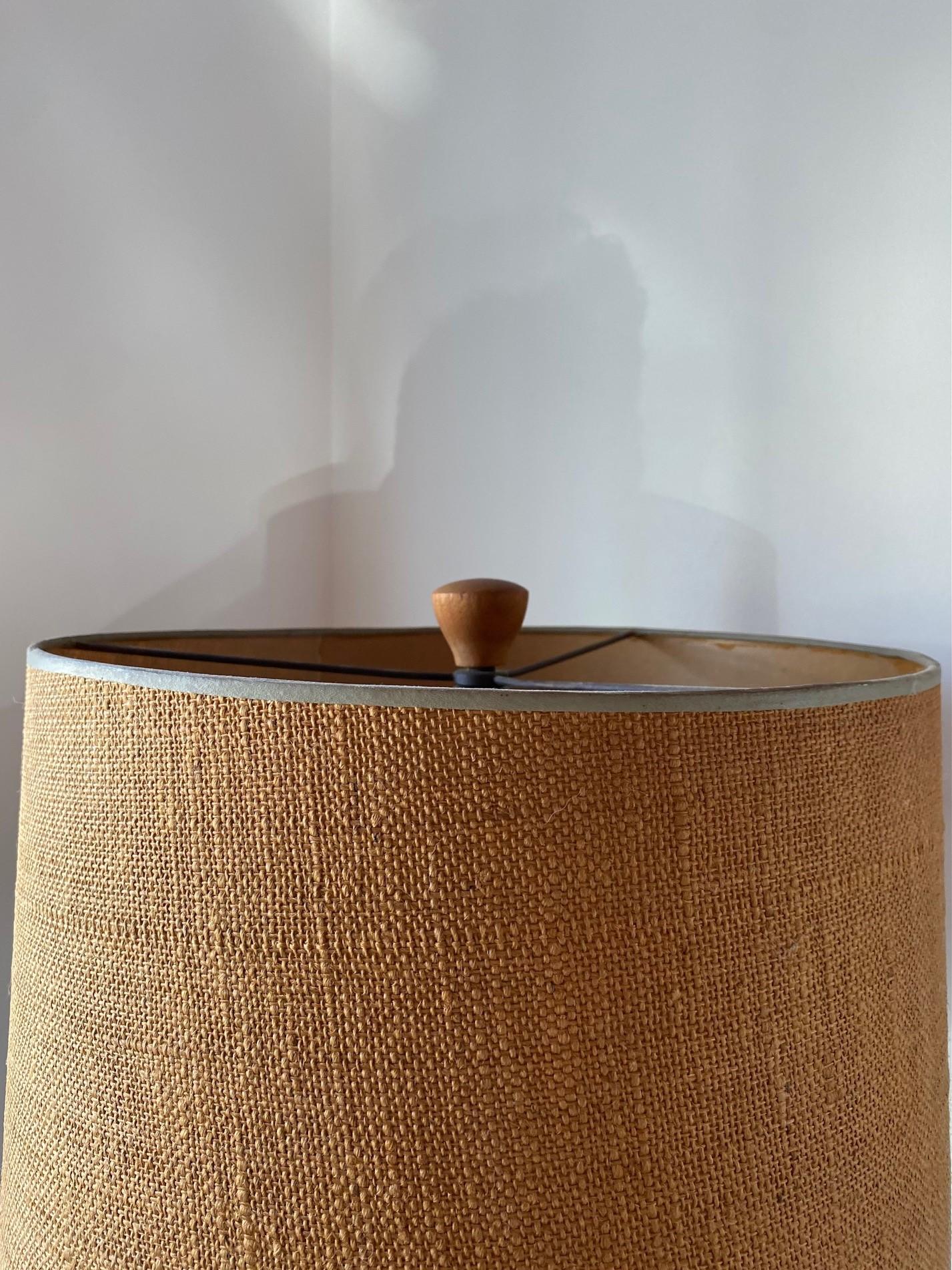 American Martz M-101 Earth Tone Glazed Teardrop Table Lamp by Marshall Studios Inc