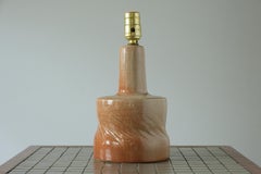 Martz / Marshall Studios Ceramic Pottery Table Lamp — Model #105— Rust and Creme
