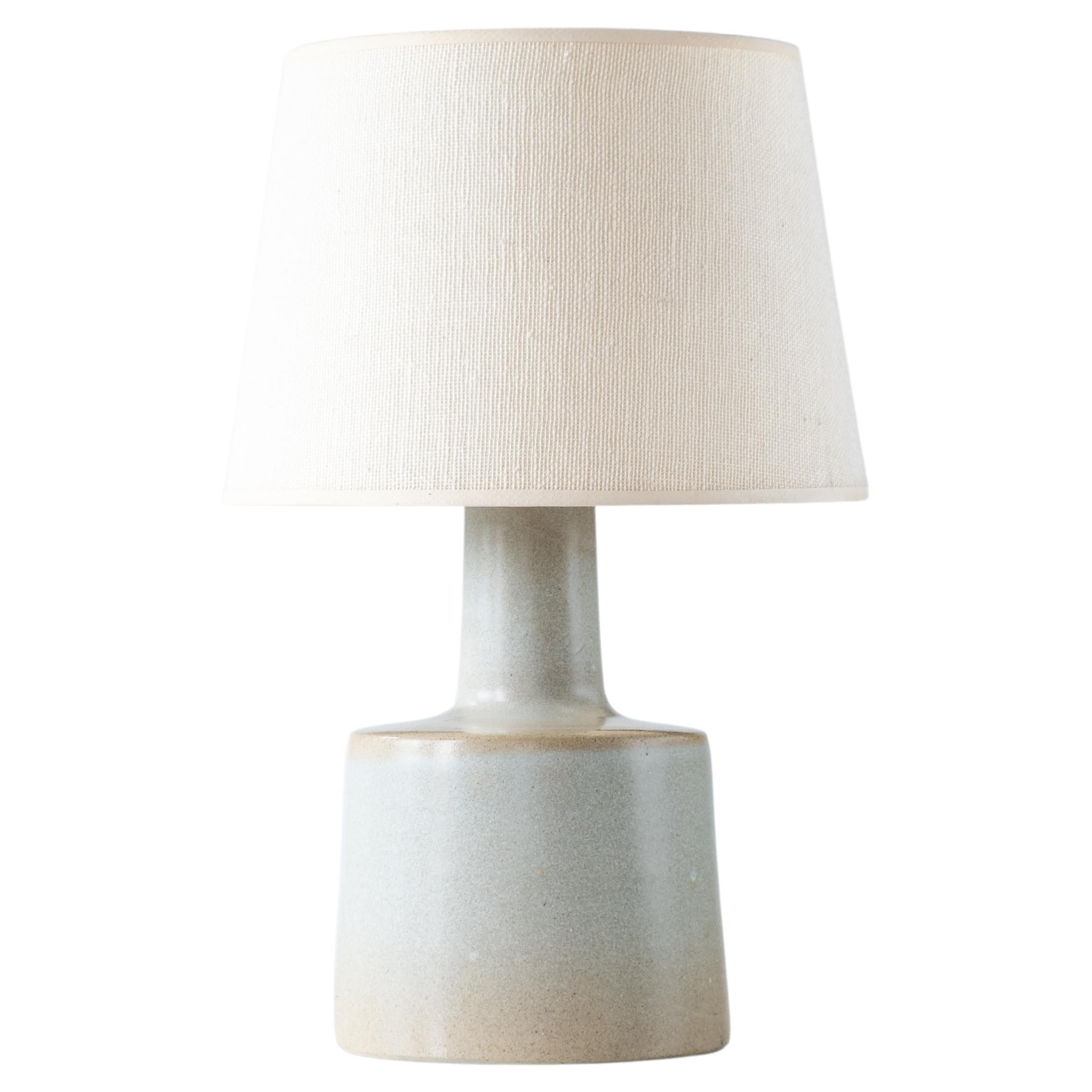 Martz / Marshall Studios Ceramic Pottery Table Lamp — Satin Aqua Glaze For Sale