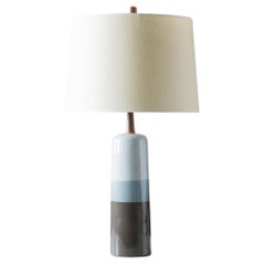 Martz / Marshall Studios Ceramic Table Lamp, Blue / White / Black
