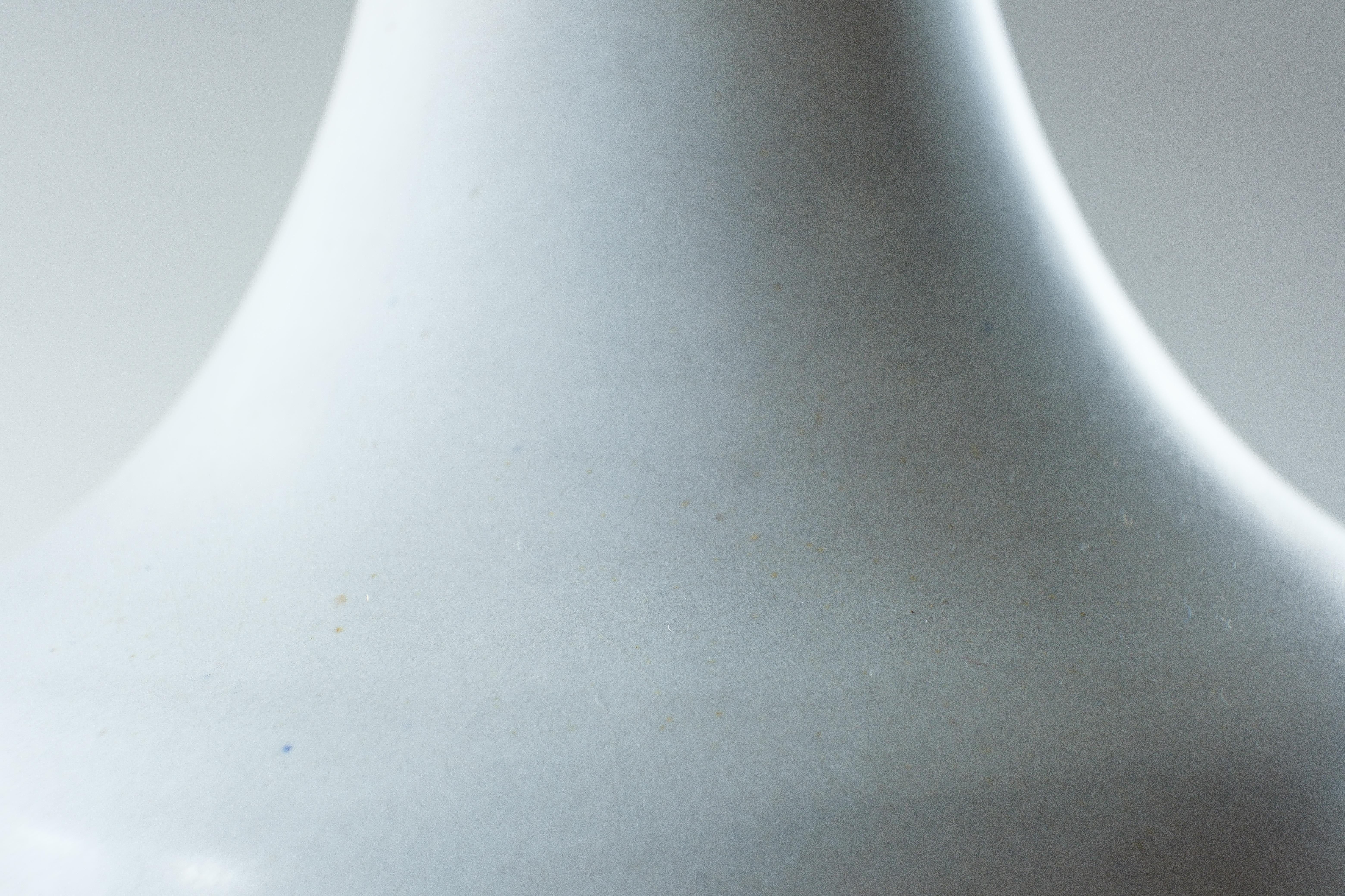 Martz / Marshall Studios Ceramic Table Lamp Pair — Speckled White Glaze with Tea 6