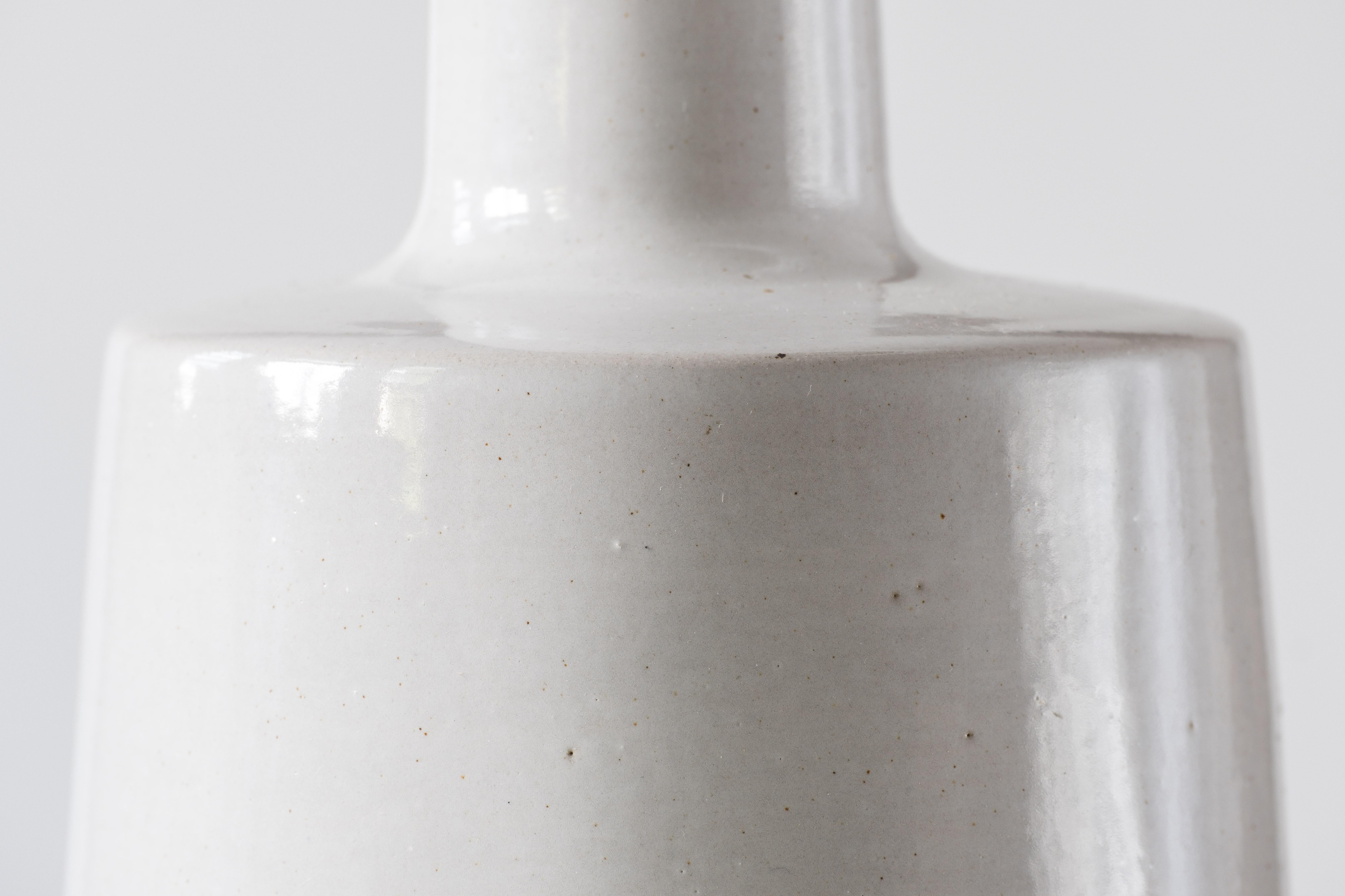 Martz / Marshall Studios Ceramic Table Lamp Pair, White Glossy Glaze 1