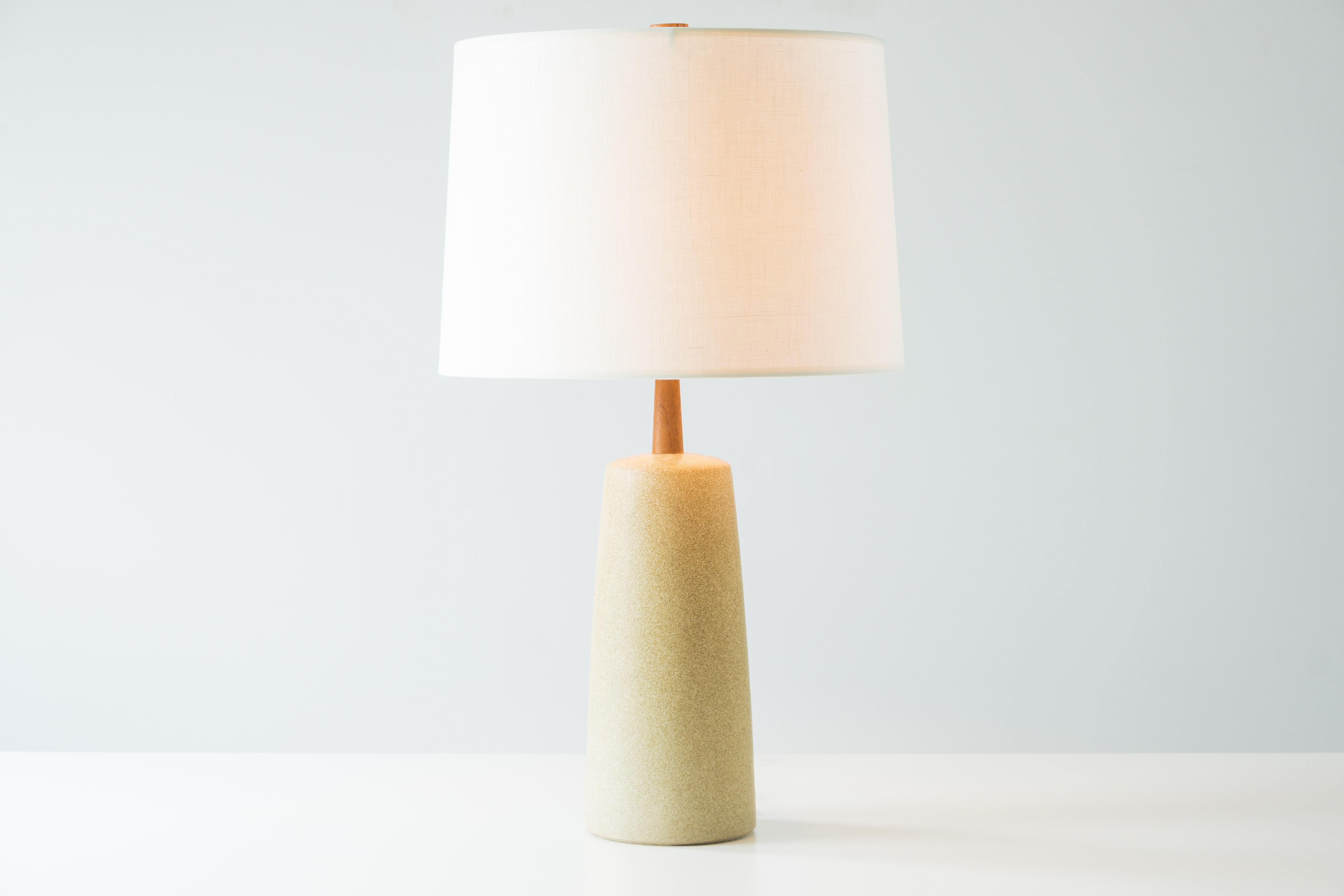 American Martz / Marshall Studios Ceramic Table Lamp, Tan Sand Glaze