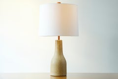 Martz / Marshall Studios Ceramic Table Lamp, Tan with tiny Neck