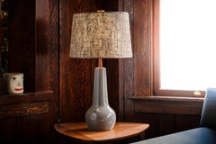 Martz / Marshall Studios Ceramic Table Lamp with Original Shade, Gray