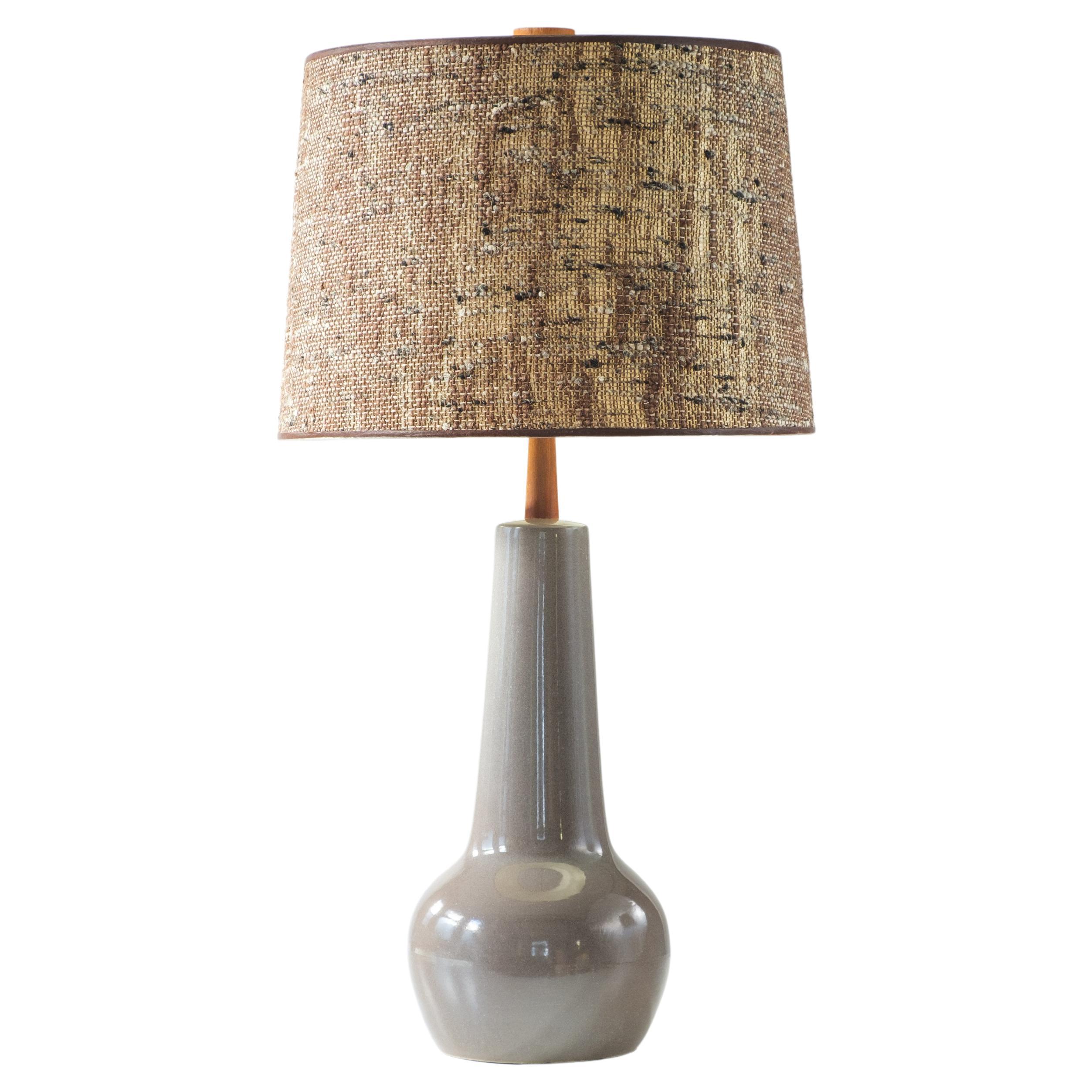 Martz / Marshall Studios Ceramic Table Lamp with Original Shade, Gray