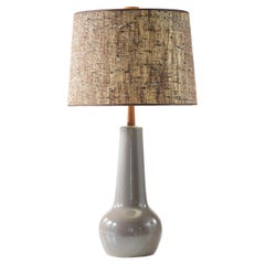 Martz / Marshall Studios Ceramic Table Lamp with Original Shade, Gray