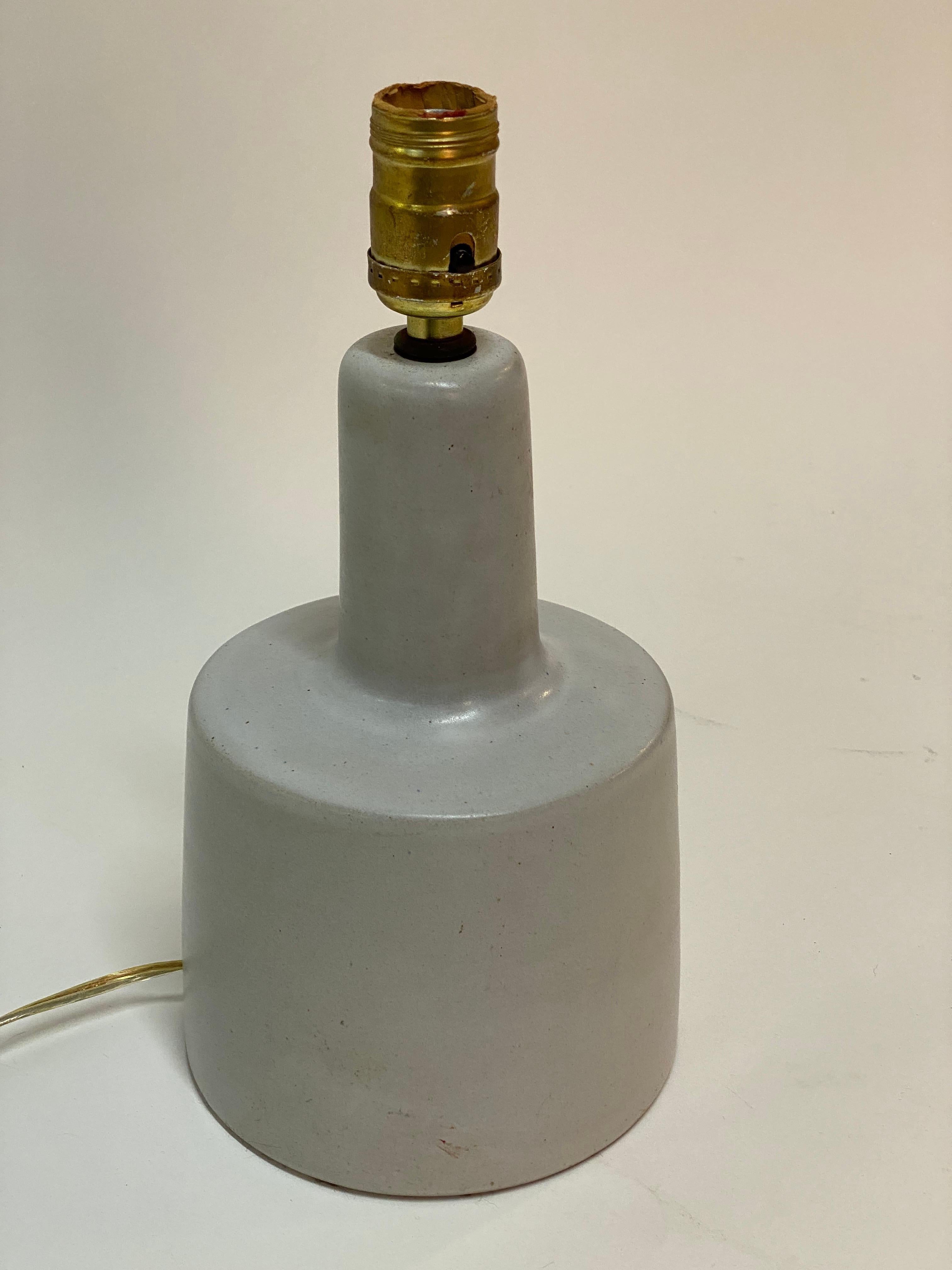 Ceramic Martz Marshall Studios Matte White Table Lamp