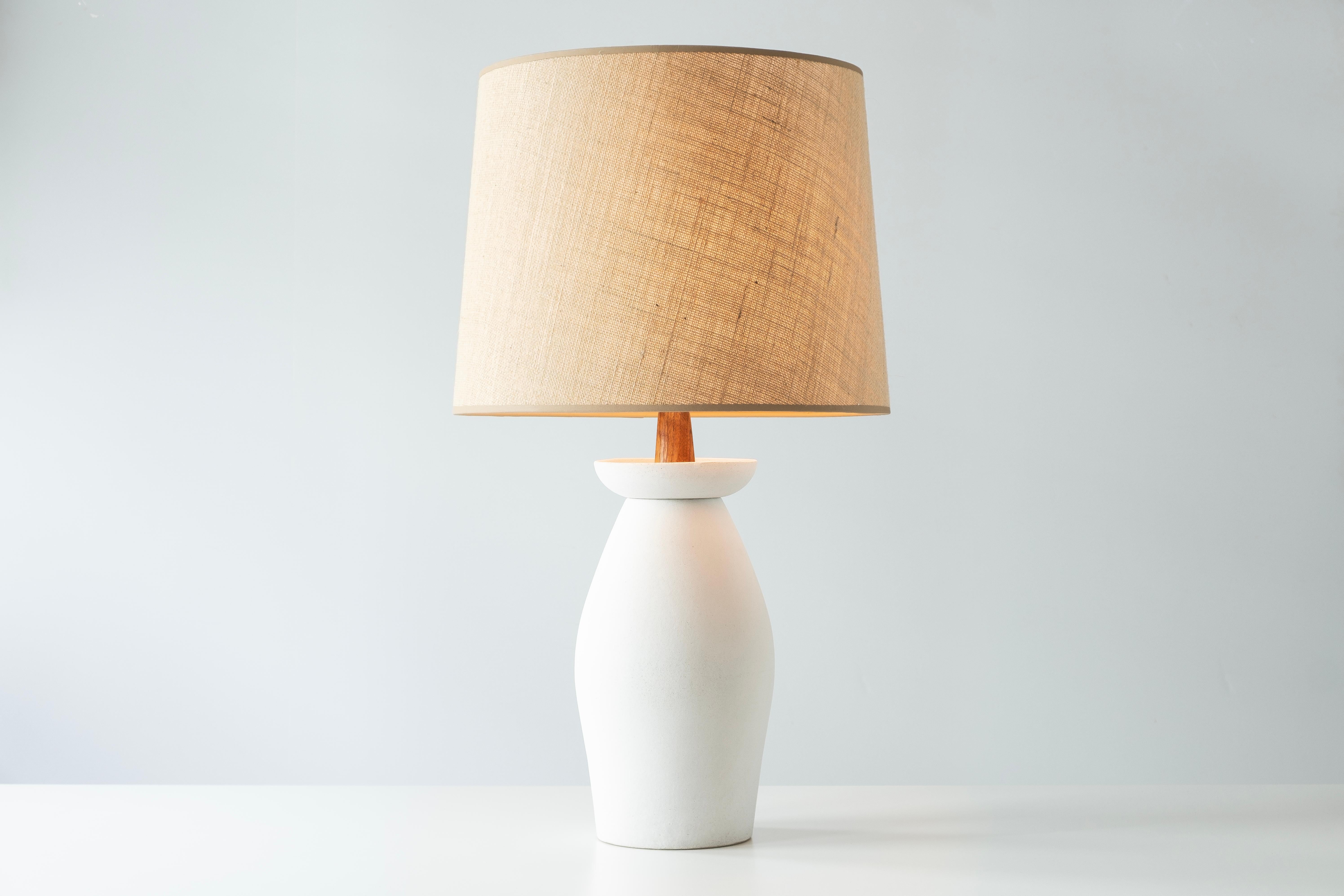 Mid-Century Modern Martz / Marshall Studios Mid Century Ceramic Table Lamp, Matte White