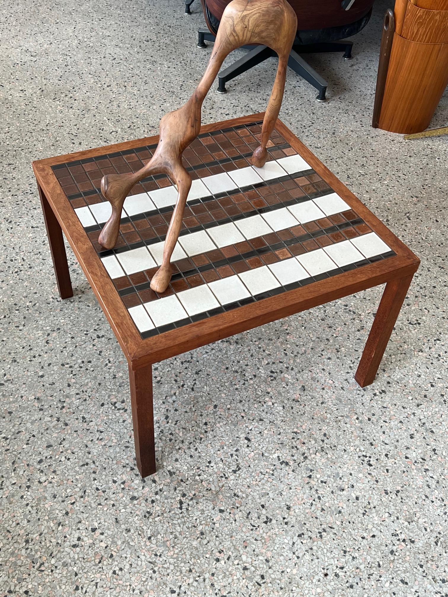 Mid-20th Century Martz Marshall Studios Side Table with Tile Top For Sale