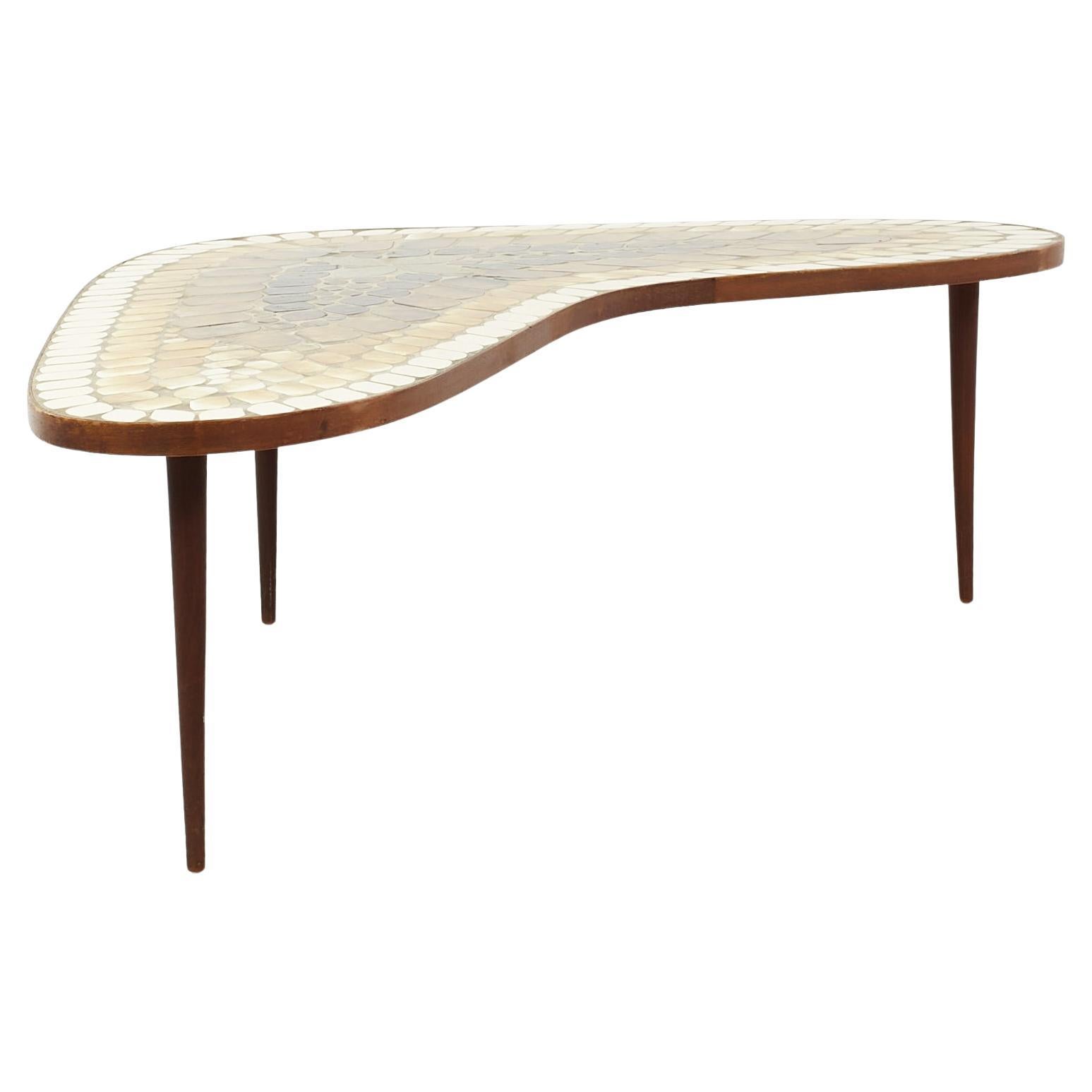 Cream Lacquered Kidney Shaped Coffee Table at 1stDibs