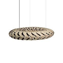 Maru Large Pendant Lamp in 1 Side Painted Bamboo Plywood by David Trubridge