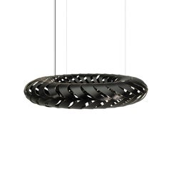 Maru Large Pendant Lamp in 2 Sides Painted Bamboo Plywood by David Trubridge