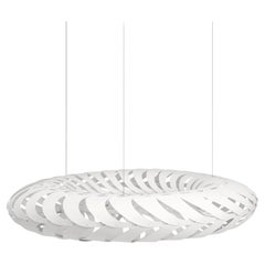Maru Large Pendant Lamp in 2 Sides Painted Bamboo Plywood by David Trubridge