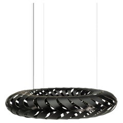 Maru Small Pendant Lamp in 2 Sides Painted Bamboo Plywood by David Trubridge