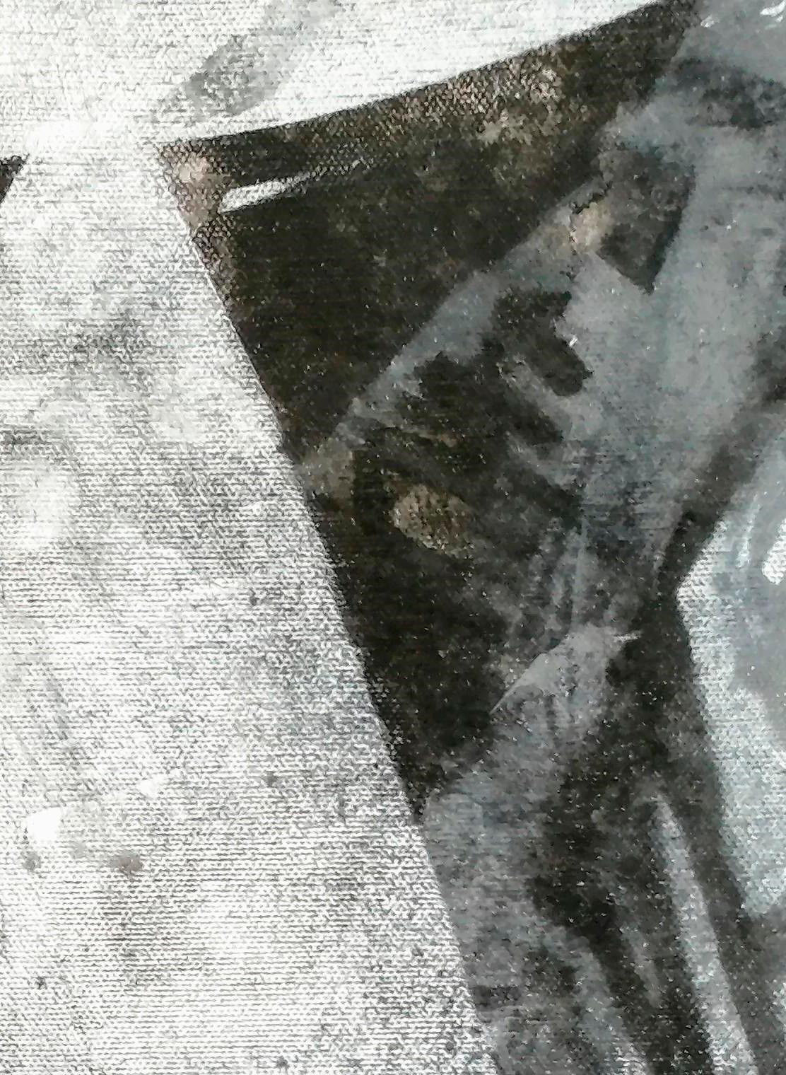 Roter Mond #10 (Abstrakt), Painting, von Maru Vázquez