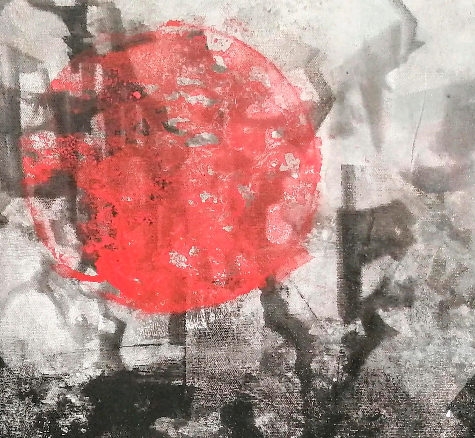 Roter Mond #6 – Painting von Maru Vázquez