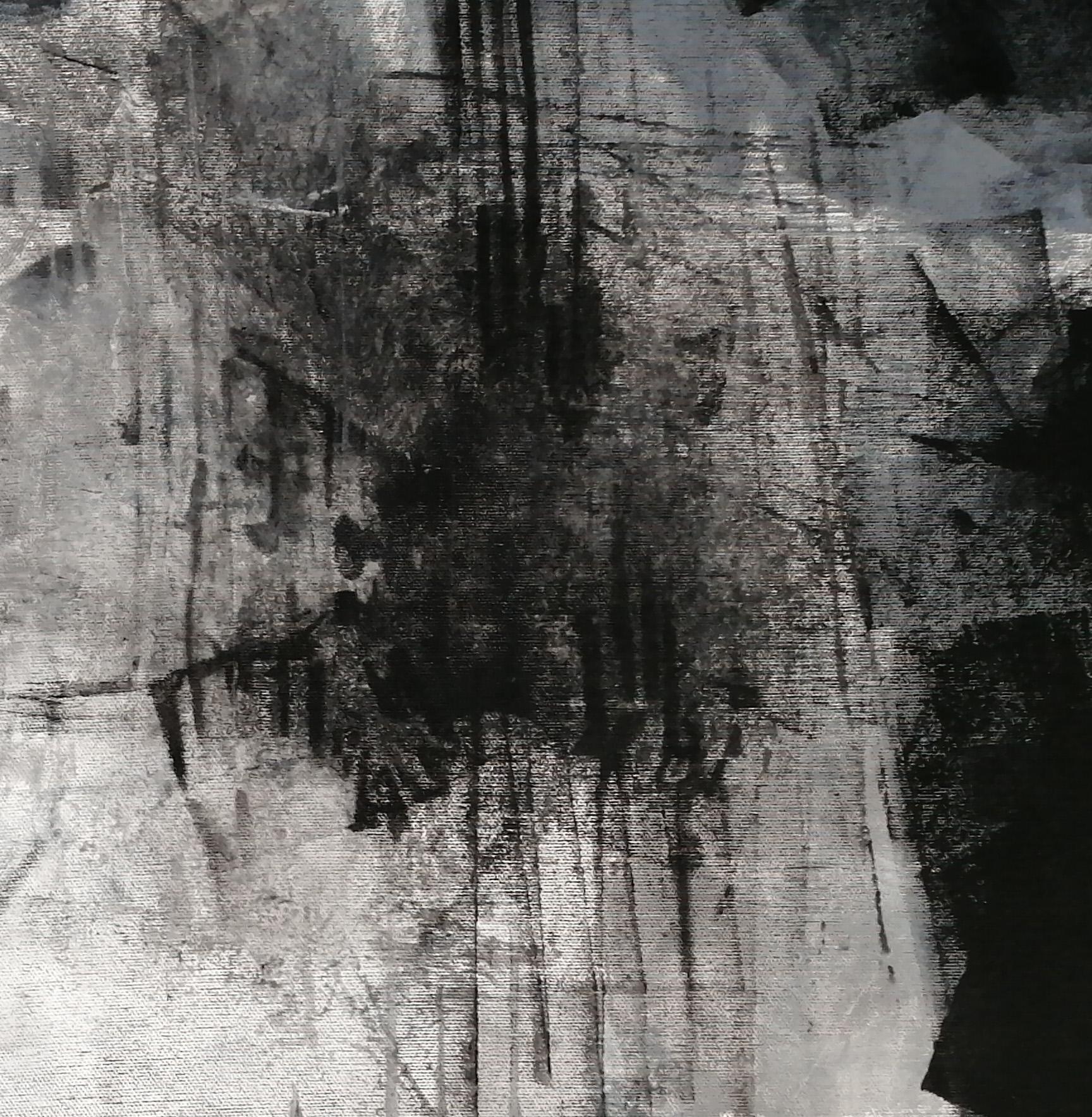 Roter Mond #9 (Abstrakt), Painting, von Maru Vázquez