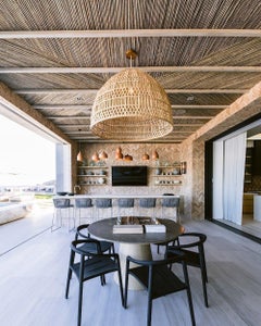 Maruata Handwoven Dried Palm Pendant Lampshade 22inx24in