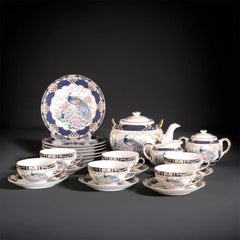 Maruko Japanese Lithophane Geisha Tea Set for 6