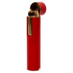 Maruman Red Lacquer Cylinder Lighter circa 1970s