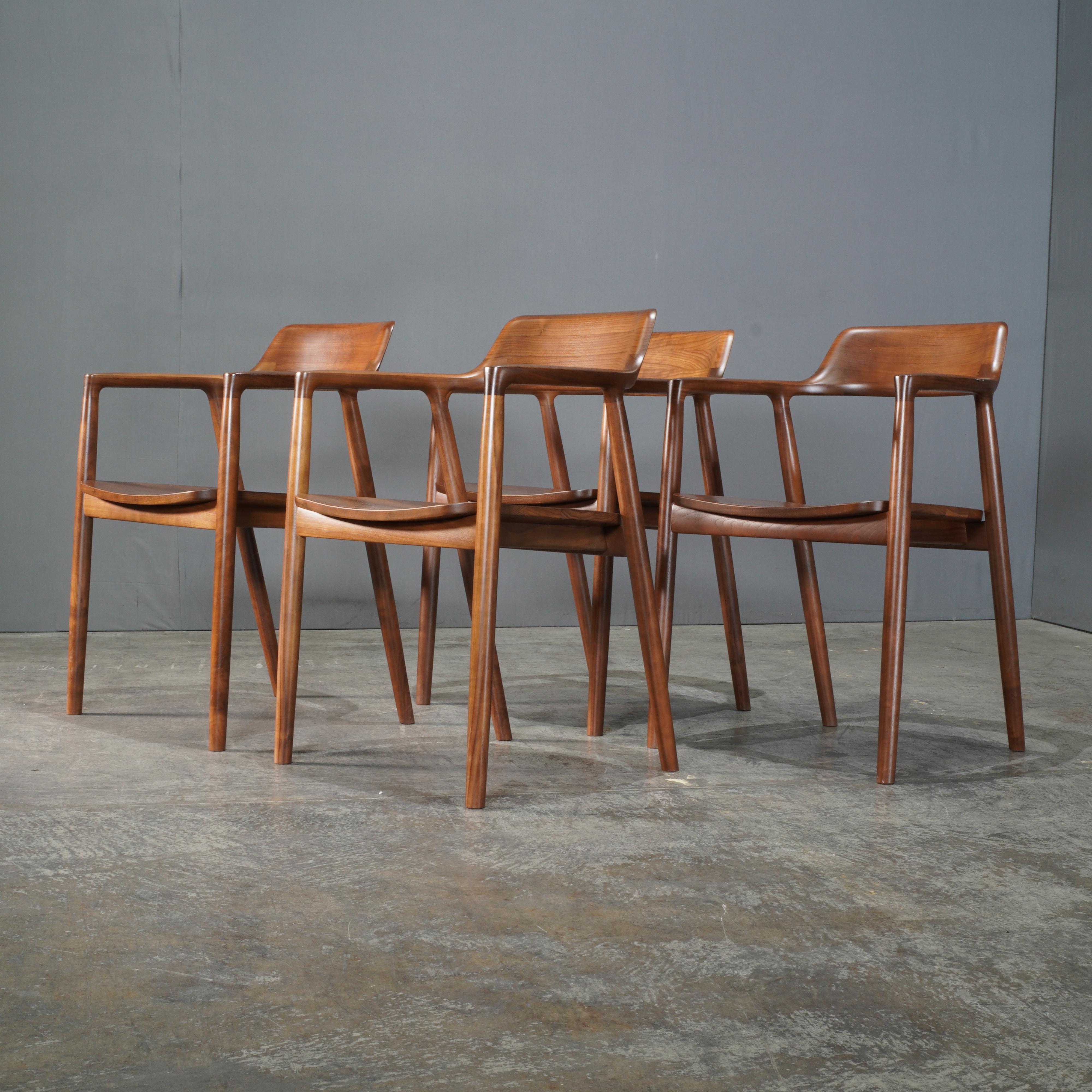 Japanese Maruni Hiroshima Wooden Armchair