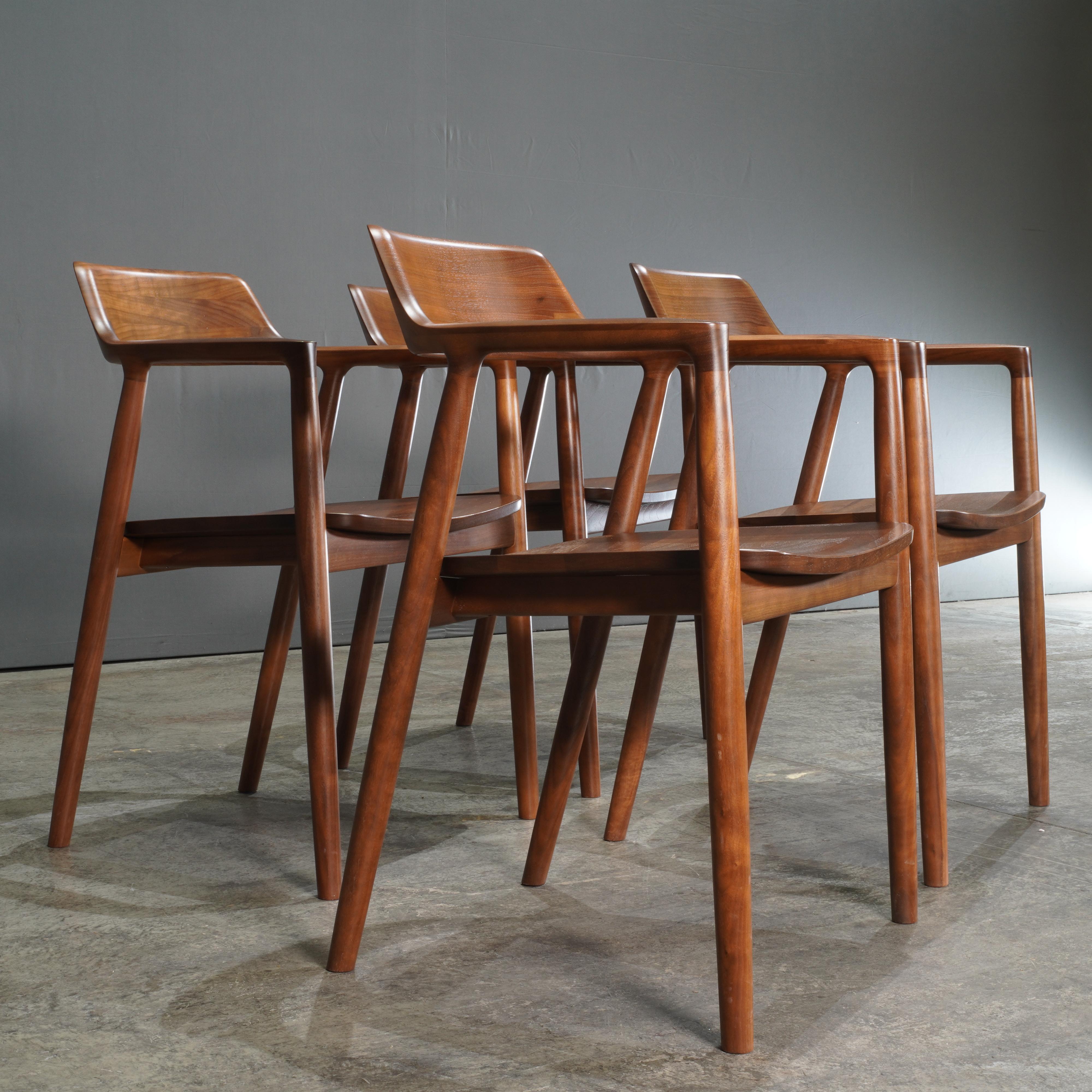 Walnut Maruni Hiroshima Wooden Armchair