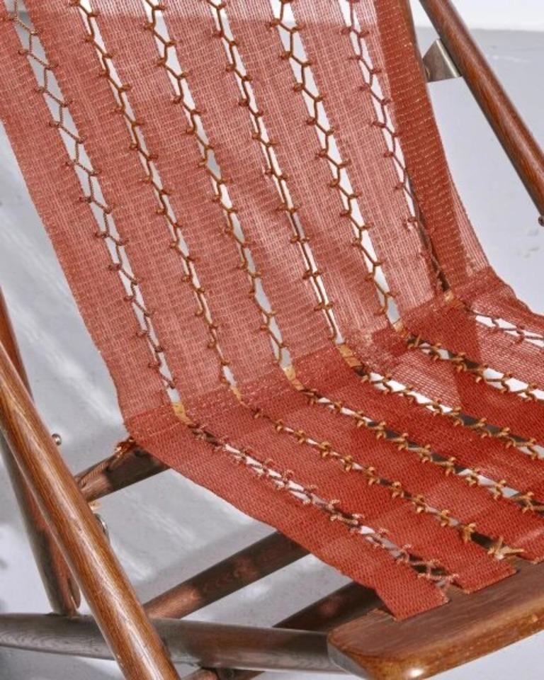 Mid-Century Modern Maruni Mokko Japanese Folding Sling Chair For Sale