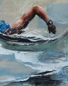 «Calor», pintura abstracta original, acrílico sobre lienzo, 2023