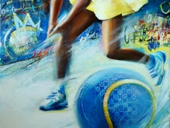 The Rhythm of an Unbroken City, Abstract Figurative Scene Painting