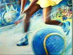 The Rhythm of an Unbroken City, Abstract Figurative Scene Painting
